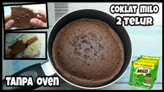 BOLU COKLAT MILO 2 TELUR | TANPA OVEN