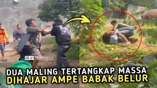 MAMPUS !! Dua Maling Naas Tertangkap Warga !! Lalu Olahraga Sampai Babak Belur