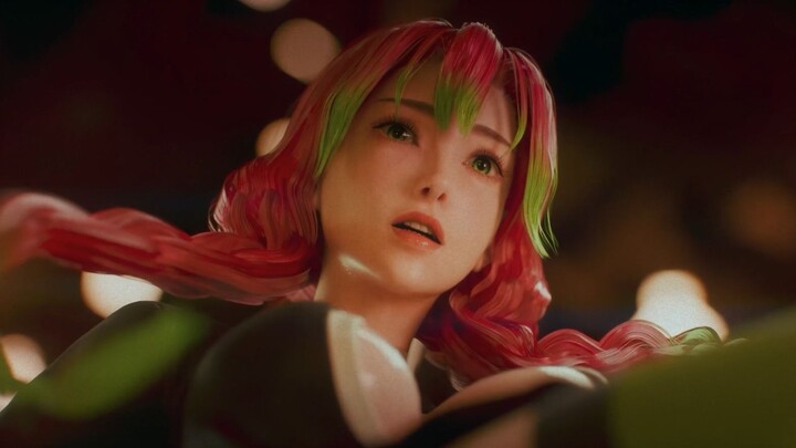 [Demon Slayer 3D] Love Hashira Accidentally Wanders into Infinity Castle; Gentle Flowing Water Revea