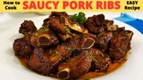 DELICIOUS SAUCY PORK RIBS | Pork Ribs RECIPE | SAUCE Pa Lang ULAM NA | EASY Pork Ribs Recipe