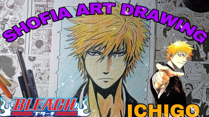 drawing Ichigo dari anime bleach