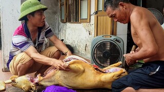 Ẩm Thực Đồng Quê Tiết Canh Dê Dê Tái  Lòng Dê Xào Dê Cả Con Của Nông Dân U70 Đãi Khách Ngày Mưa Rào