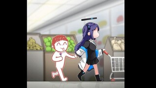 【碧蓝档案】与邮箱一起去市场的一天