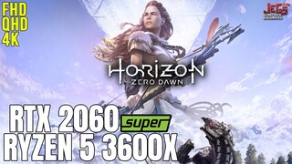 Horizon Zero Dawn | Ryzen 5 3600x + RTX 2060 Super | 1080p, 1440p, 2160p benchmarks!