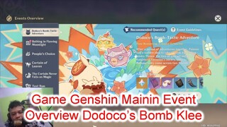 Game Genshin Mainin Event Overview "Dodoco’s Bomb" Klee