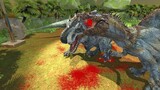 T Rex,V Rex,Indominus rex & Arctic Spino Epic Battles ! Animal Revolt Battle Simulator