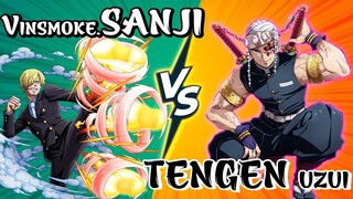 👉 Anime đại chiến - Hắc Cước Sanji VS Lãng tử Tengen - Âm Trụ | Onepiece vs Demon Slayer