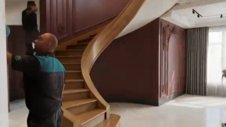 Satisfying Modern Luxury Home Renovation: Curved Staircase Transformation