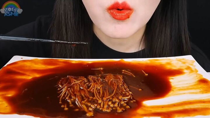 ASMR NẤM ENOKI ĐẬU ĐEN CAY 6