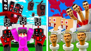 TITAN SPEAKERMAN Boss Help Us Fight EVIL SKIBIDI TOILET | Minecraft! (Tagalog)