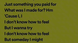 what was I made for by Billie illish