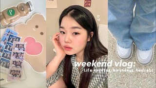 weekend vlog🧸: 5:00am mornings, Korea haul, life updates, etc..