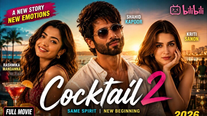 Cocktail 2 (2026) is a romantic comedy-drama starring Shahid Kapoor, Kriti Sanon & Rashmika Mandanna
