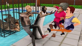 Scary Teacher 3D Animation - (Episode 2) Nick & Tani Rescue Miss T From Granny and Grandpa