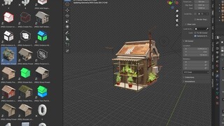 【blender】5秒钟做个小屋