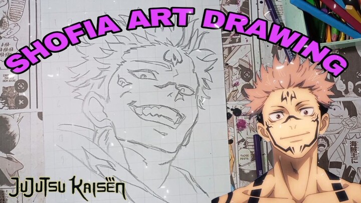 drawing anime Jujutsu kaisen