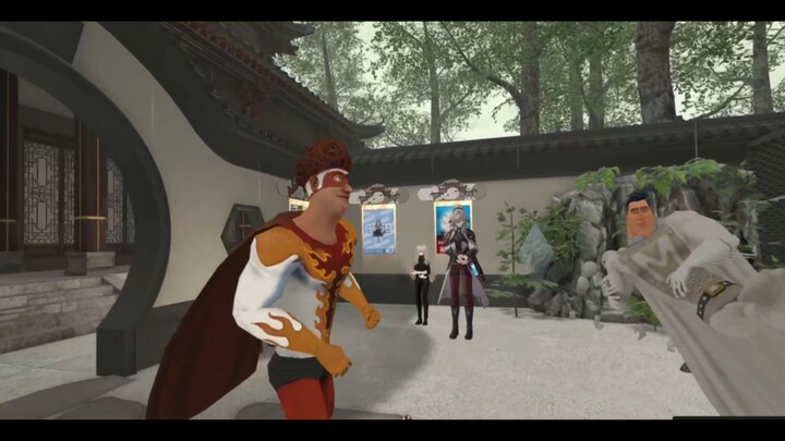 ［VRChat］ Bertemu Tak Terduga dengan Superman di Chengdu saat Malam Hari