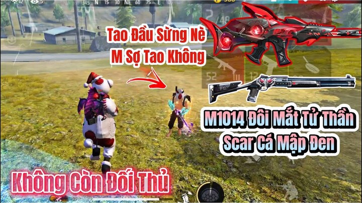 [Free Fire] M1014 Đôi Mắt Tử Thần + Scar Cá Mập Đen, Sừng Nhựa Múa Keo Thách Thức ĐKHANG Và Cái Kết