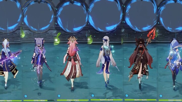 [Genshin Impact 3.3] The Teyvat All-Female Team Completes the Abyss with Zero Damage and Full Stars