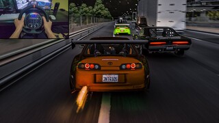 Fast & Furious - Toyota Supra MK4 Vs Dom's Dodge Charger & Eclipse - Assetto Corsa | CAMMUS C5