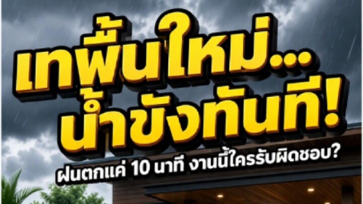 เทพื้นแล้ว น้ำขังแก้ยังไงดี