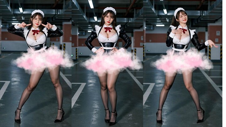 [Black Stockings Maid] Shooting Star Cover Dance ❤ Vertical Format — Real Men Should Watch This!