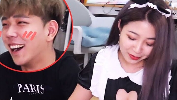 My boyfriend's reaction when I cleaned the room in a maid outfit, Halloween special!