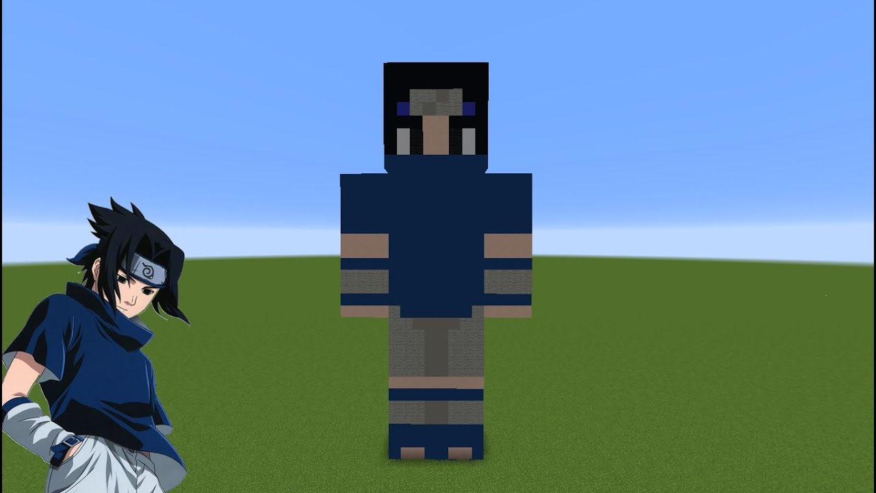 Tuto Comment Faire Une Statue De Sasuke Uchiwa Sur Minecraft Bilibili