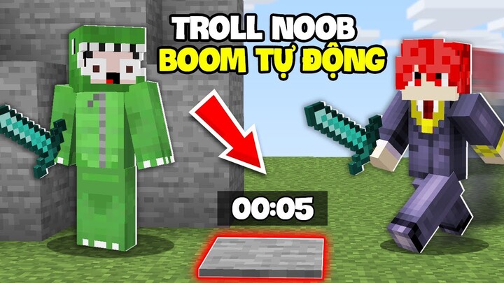 Minecraft Bedwars Sở Hữu Mìn Nổ Siêu Vip * KHANGG Troll Noob Team Bằng Boom Tự Động Kích Hoạt ??