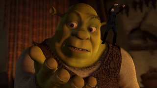 Bully Maguire bullies Shrek in his swamp