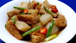 Sườn Non  Kho Củ Cải Trắng chay món chay ngon dễ làm - Thanh cooking.