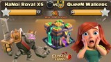 HaNoi Royal XS vs Queen Walker - Clash MSTRS -  TH14 ATTACK clash of clans _ Akari gaming