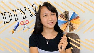 DIY PAPER FAN!! (QUICK AND EASY) ✂️✉️🗒🖍🖌 | Lady Pipay