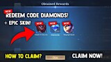 HOW TO CLAIM REDEEM CODE DIAMONDS AND SKIN! FREE! LEGIT! (CLAIM NOW!) | MOBILE LEGENDS 2022