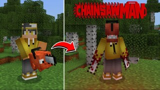MENJADI Denji CHAINSAW Man Di Minecraft PE! - Addon Chainsaw Man