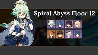 Sucrose Taser ,Childe C0 | 2.5 Spiral Abyss Floor 12 - [Genshin Impact]