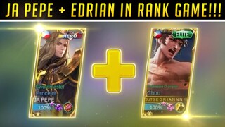 Edriann Meet Pro Player In RANK GAME! "JA PEPE" NXP" Intense Battle!! | MLBB