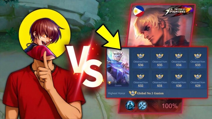 DYR vs THE STRONGEST GUSION USER IN THE WORLD (Top 1 Global Gusion) - MLBB
