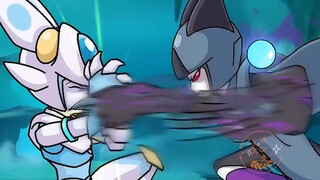 Blake used his remaining strength to activate the curse power in Cassius' body and finally defeated 