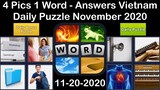 4 Pics 1 Word - Vietnam - 20 November 2020 - Daily Puzzle + Daily Bonus Puzzle - Answer-Walkthrough