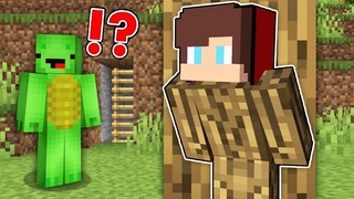 JJ Found Mikey's Secret Base in Minecraft Challenge (Maizen Mazien Mizen)