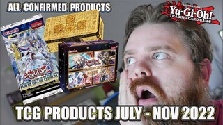 YUGIOH Product Releases JULY NOV 2022