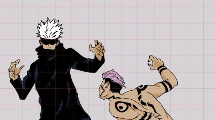 [flipaclip] gojo vs sukona animation coming soon follow for more upcoming animation video