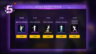 FREE 5 EMOTES 😱 5th ANNIVERSARY 🎉 OPEN NEW EVENT 🎁 FREE FIRE