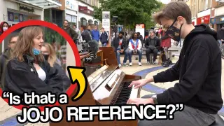 I played JOJO openings on piano in public