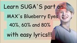 How to rap SUGA's part in "Blueberry Eye" EASY LYRICS (50% SLOWMO TUTORIAL)
