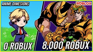 💠ใช้ 8,000 ROBUX เพื่อกลายเป็นชายผู้หยุดเวลาได้ ใน⚔️Anime Dimensions ᴴᴰ