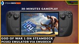 God of War 1 (2010) PS2 (PCSX2 EMMULATOR) 30-Minutes Gameplay on Steam Deck | STEAM DECK TEST
