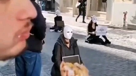 Eating meat in front of a vegetarian—haha, I just want to chop someone up...