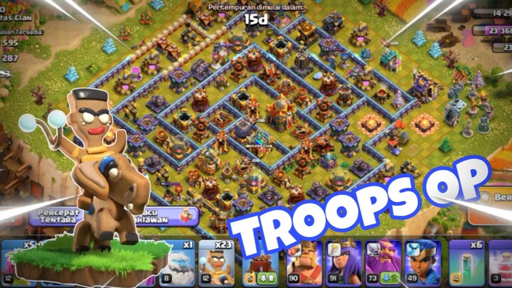 Troops event Over Power, Ram Rider, Gamplayy in Townhall 16 🍂